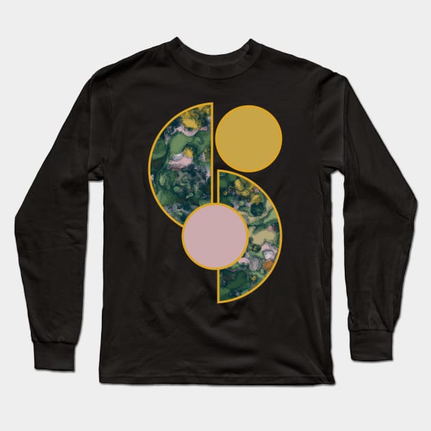 Bright vibrant modern earth tones colors unique original contemporary art 336 Abstract Long Sleeve T-Shirt by dvongart